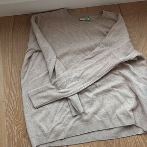 J. Crew Light Beige Crew Neck cashmere sweater